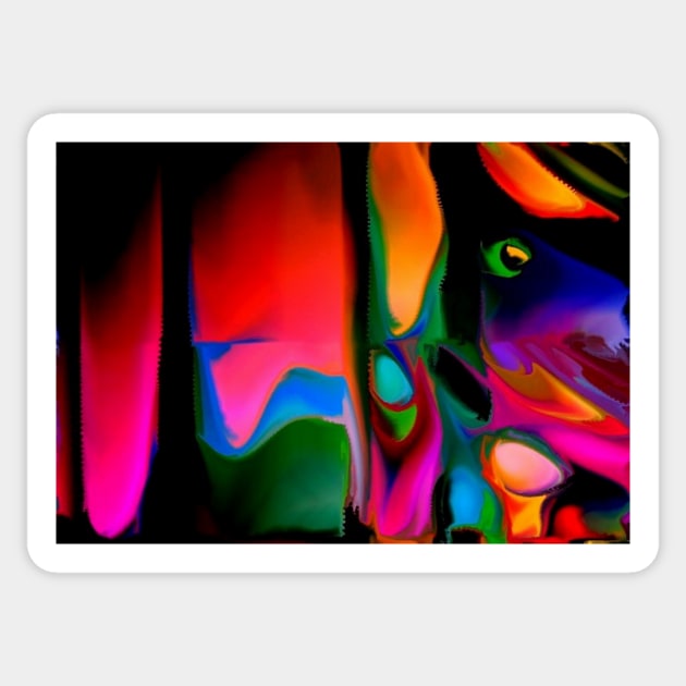 Vibrant Eyes - Available As Art Prints-Mugs,Cases,Duvets,T Shirts,Stickers,etc Sticker by born30